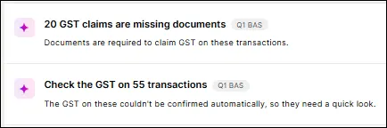 Examples of BAS cards