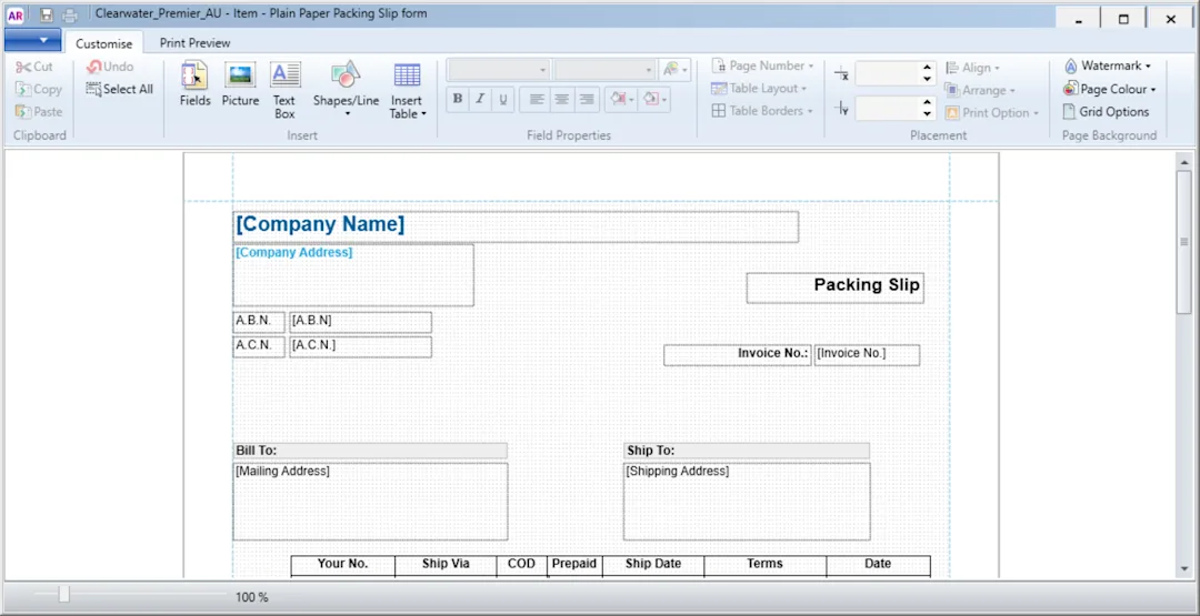Pack Copy Document Example Packing slips and delivery dockets