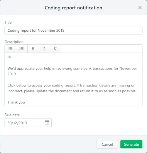 Generate coding reports