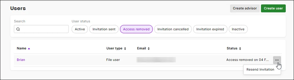 Access Removed filter