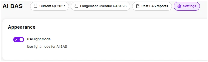 Switch between light and dark mode