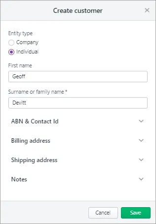 Add missing details to an existing customer
