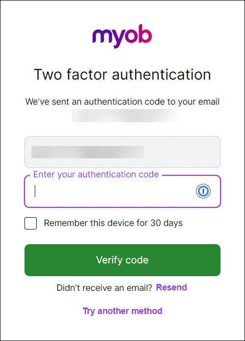 Enter your verification code to sign in