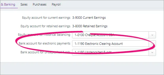 Linked category for electronic payments