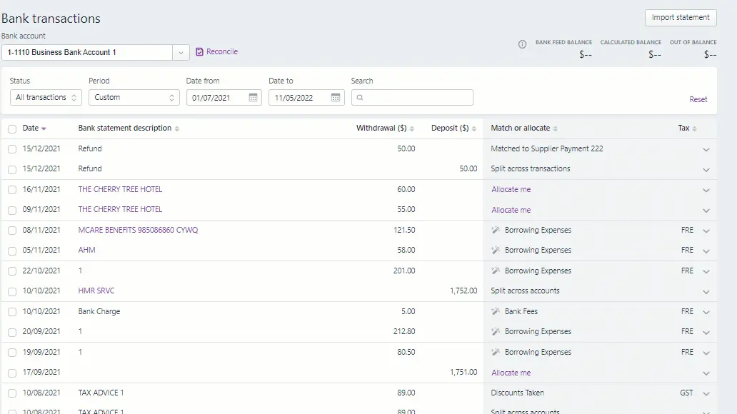 Adding notes to a coding report in new MYOB Essentials