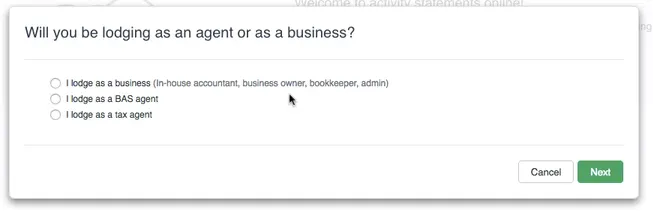 Online BAS agent or business question