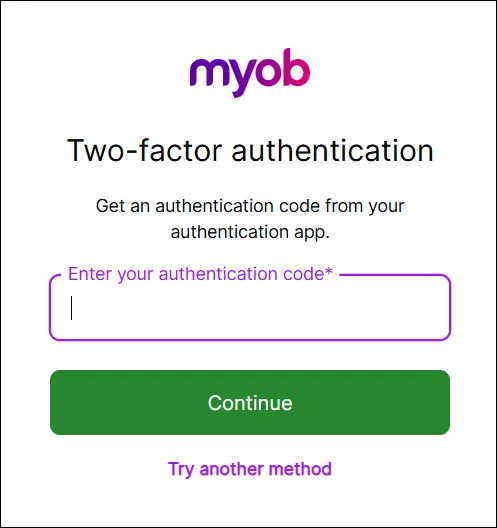 Two Digit Authentication Code Setting up two-factor authentication