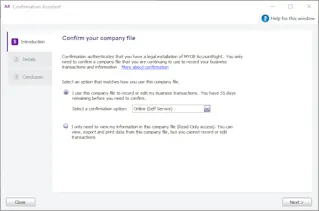 Confirm activated company files