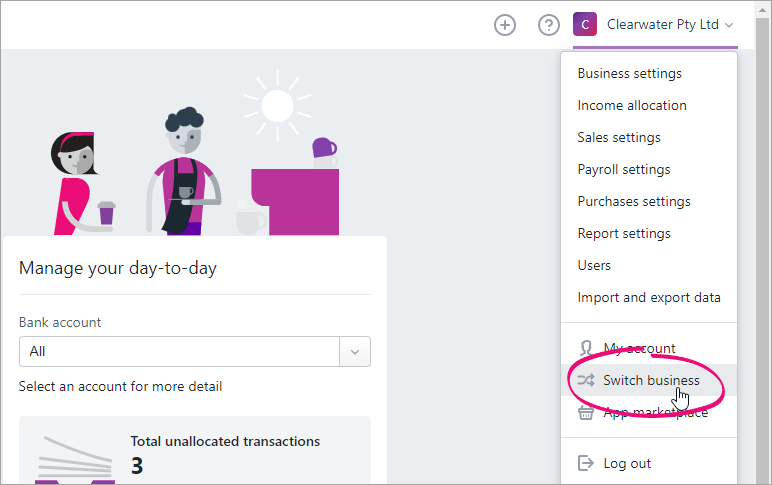 Using multiple businesses