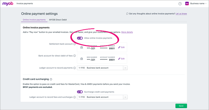 Deactivating online payments