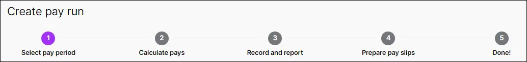 Create pay run steps