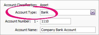 Account type is bank