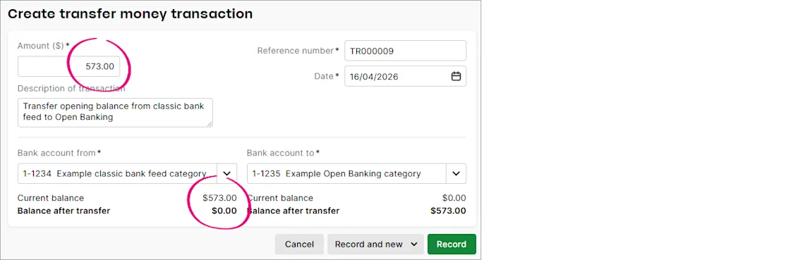 Bank Transfer Capture Switching from a classic bank feed to Open Banking