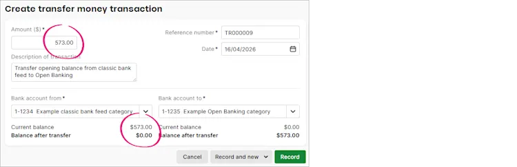 Bank Transfer Schedule Example Switching from a classic bank feed to Open Banking