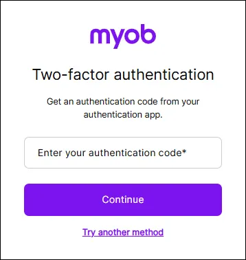 Enter your 2FA code