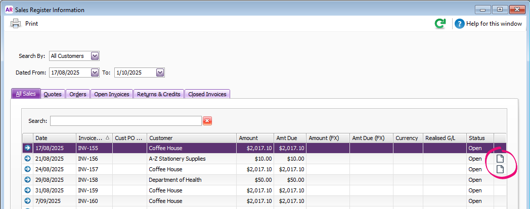 Attaching documents to transactions