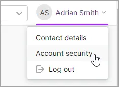 Account security on the menu