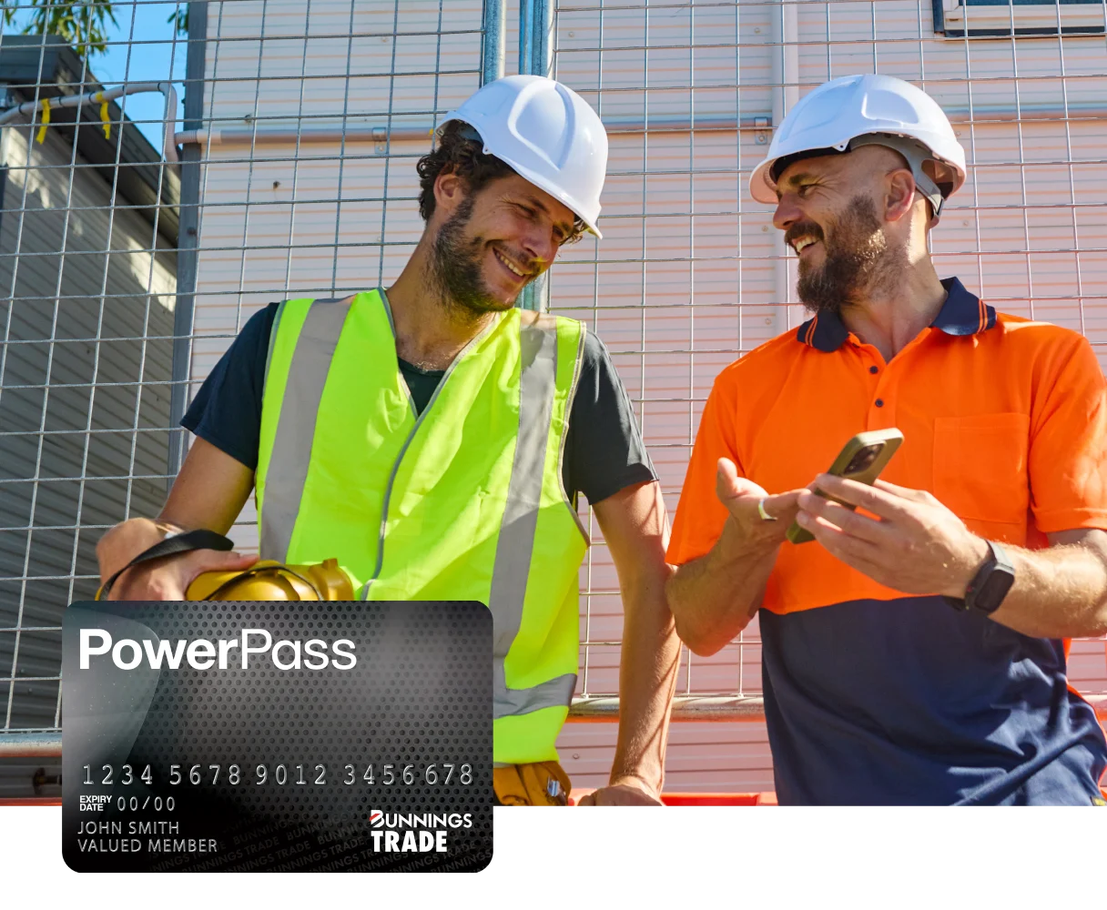 PowerPass Bunnings trade card 