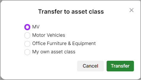 Adding and editing an asset