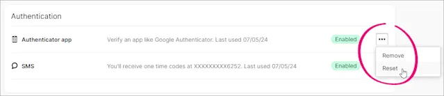 Pointer Authentication Code Setting up additional two-factor authentication (2FA) methods