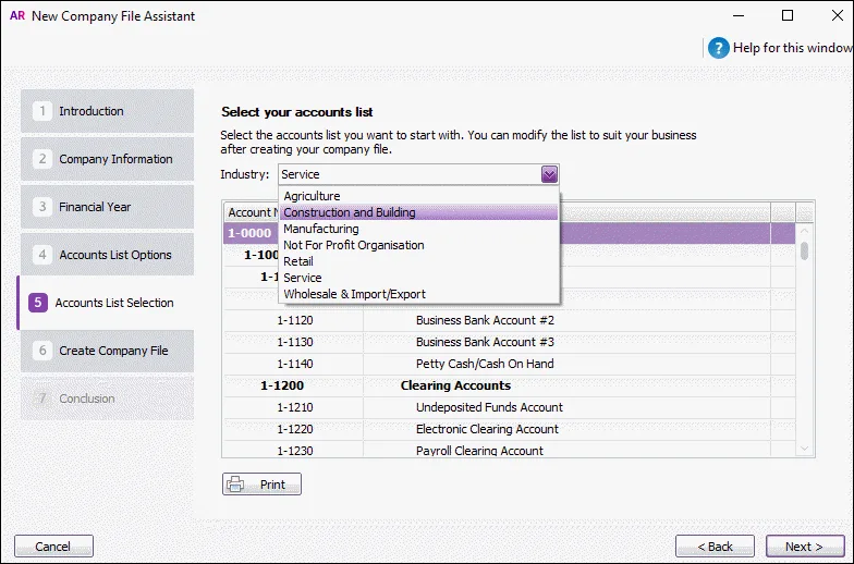 Create a company file