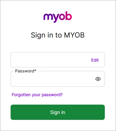 Myob Visual Managing your MYOB account