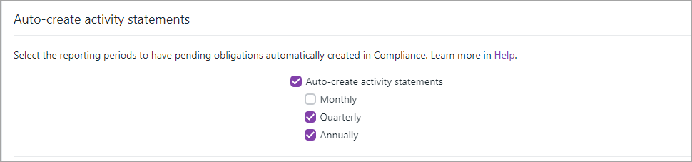 Auto-create activity statements