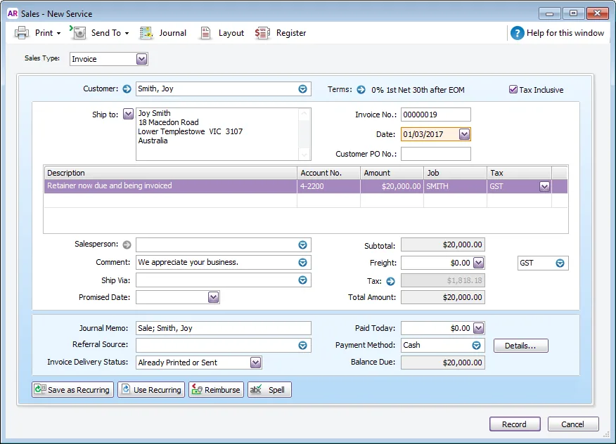 Retention Payable Receiving retention payments