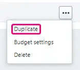 Duplicate budget