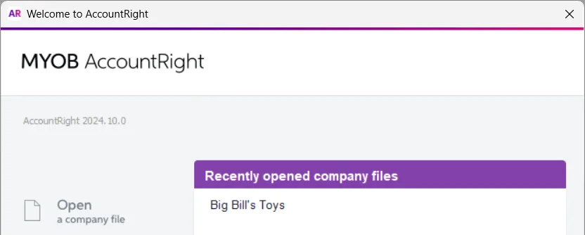 Welcome Window Recently Opened or Created File