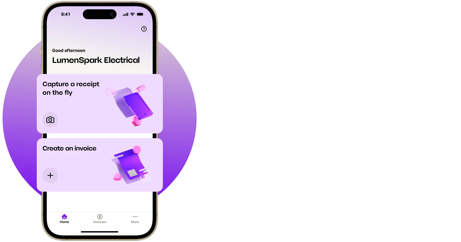 Example MYOB Assist app screen