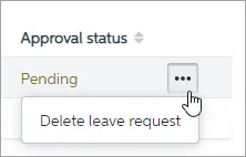 Delete leave request option