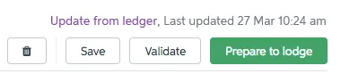 Online BAS update from ledger link