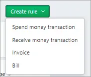 Rule transaction types