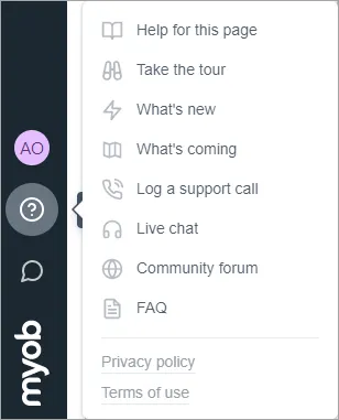 Help And Support Option Getting help