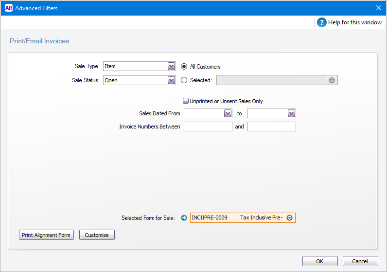 Advanced batch filters