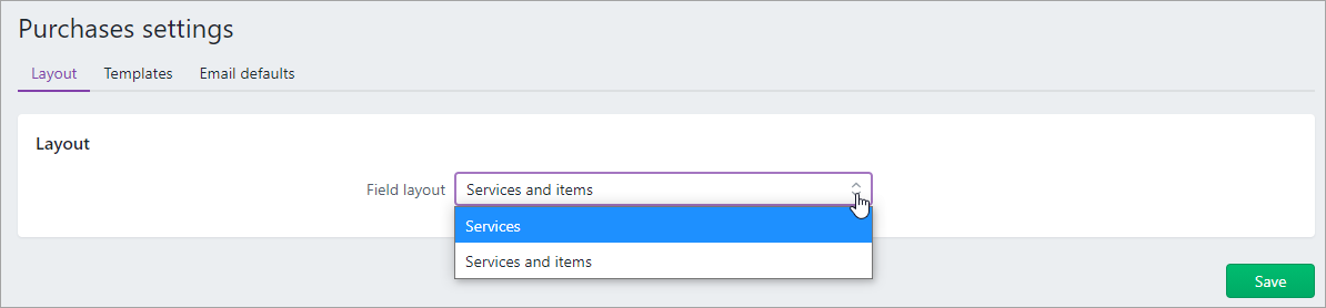 Set up purchases