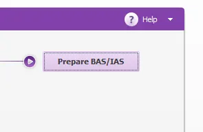 Prepare BAS/IAS button