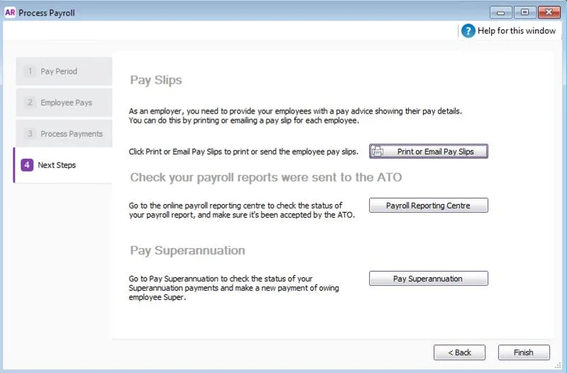 Example payrun final step