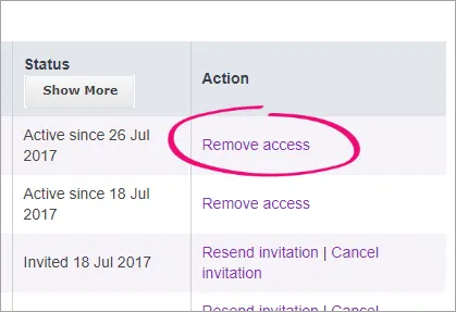 Remove access