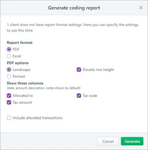 Report Code Done Generate coding reports