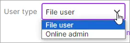Check User Type Manage users