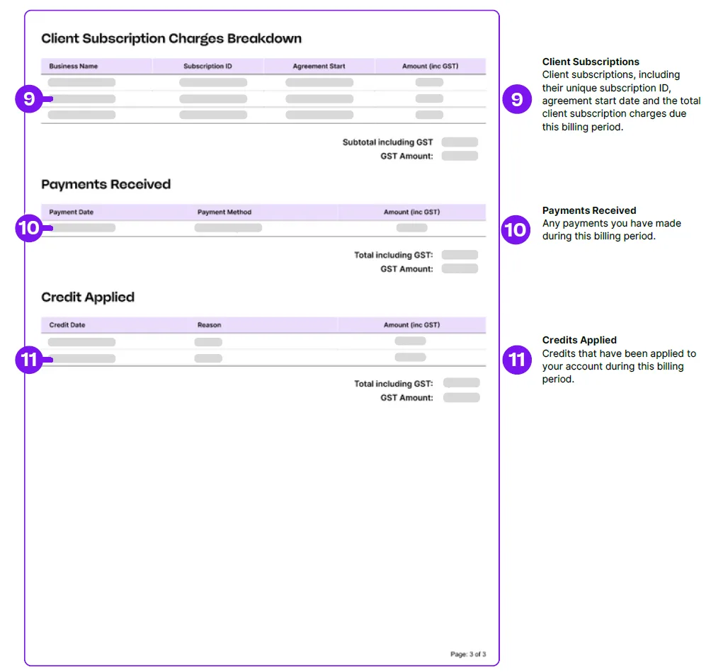 Bills for accounting and bookkeeping practices page 3