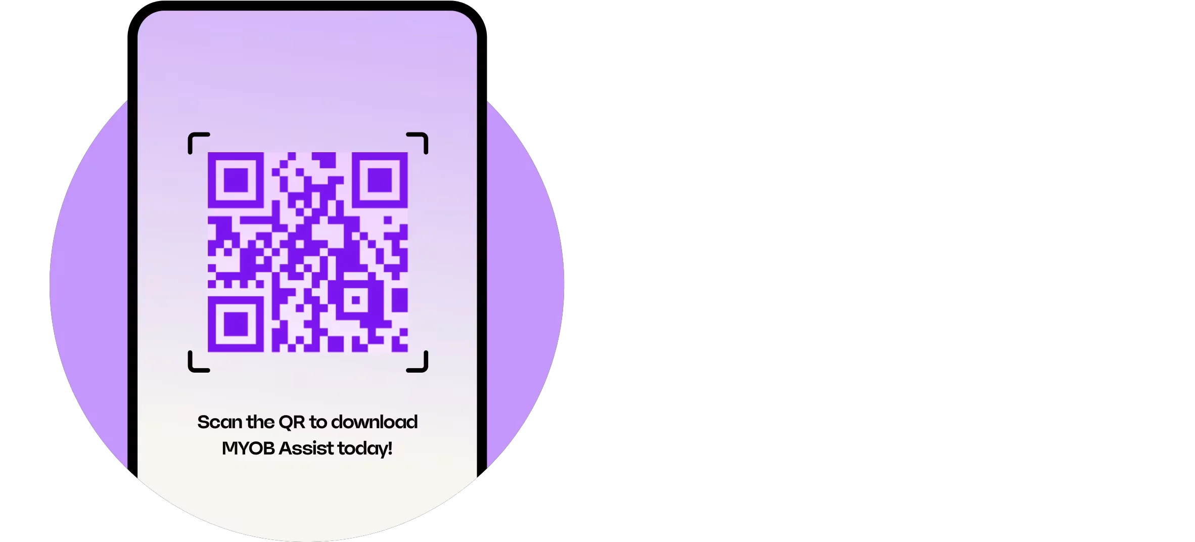 QR code to download MYOB Assist app