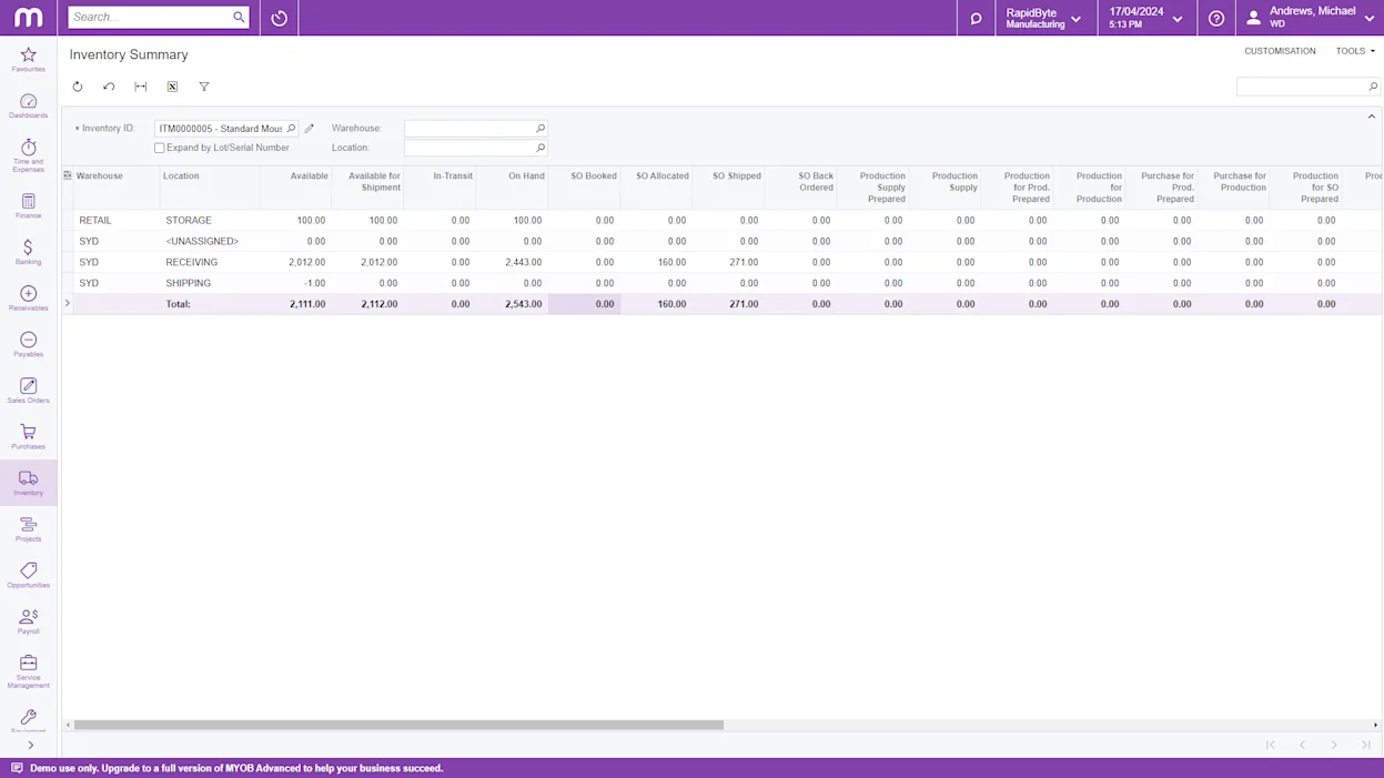 Wholesale Distribution Cloud ERP Software