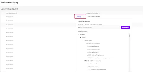 Mapping Account Code Account mapping