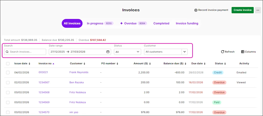 Metaviewer Invoicing Viewing invoices