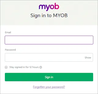 Myob Visual Managing your MYOB account