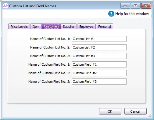 Custom lists