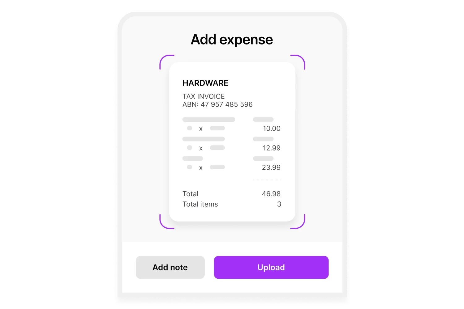 Scan and save receipts to record expenses directly from your phone with our MYOB Capture mobile app. 